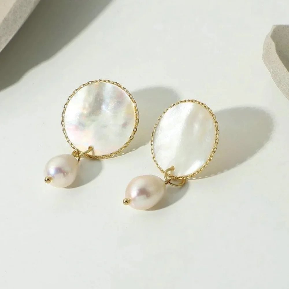 ❤️🔥BOGO FREE boutique 18K gold plated Pearl dangle earrings jewelry statement - Picture 1 of 5
